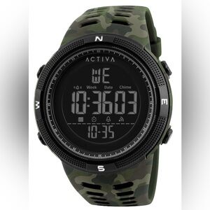 Activa Armour X Invicta Men's 50mm Camo Rubber Digital Watch ACW8050MC-001